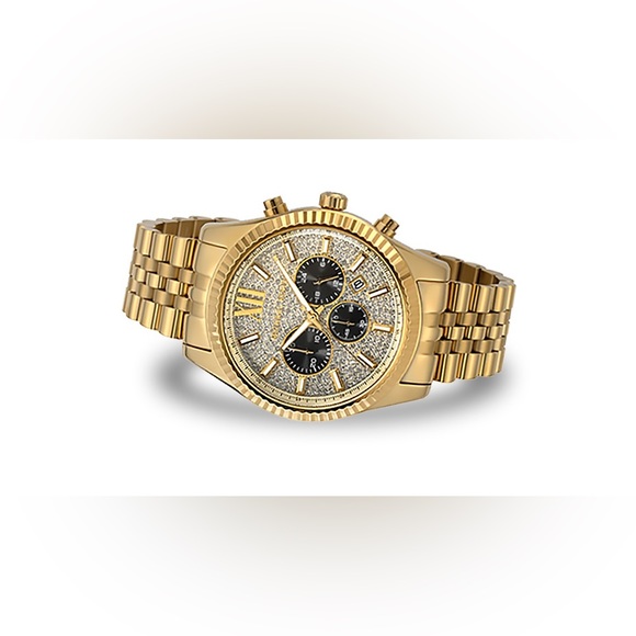 MICHAEL KORS “OVERSIZED LEXINGTON”MK8494 GOLD WATCH - Picture 2 of 5